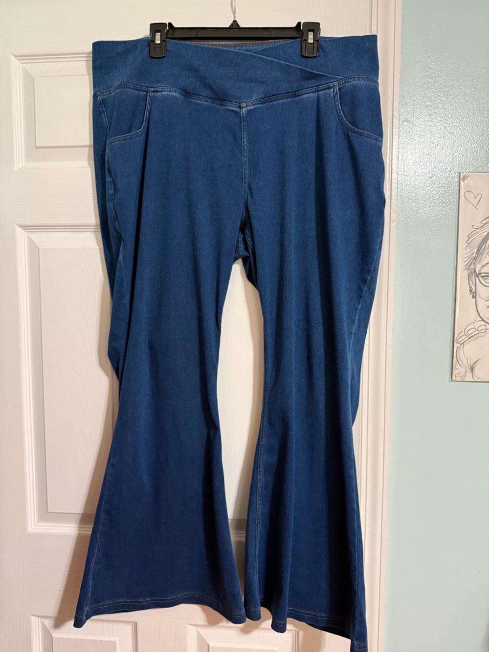 Halara Dark Blue Flared Denim Pants,brand new condition!